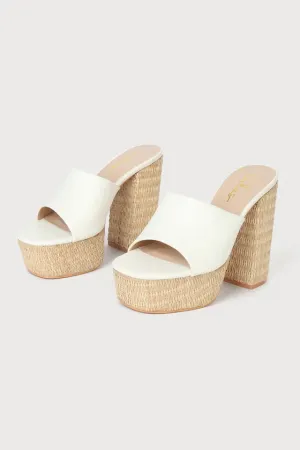 LULUS Platform Slide Sandals