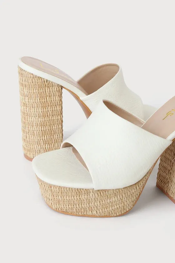LULUS Platform Slide Sandals