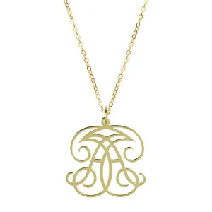 ML Cypher Cutout Metal Necklace - Woven