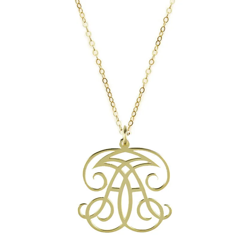 ML Cypher Cutout Metal Necklace - Woven