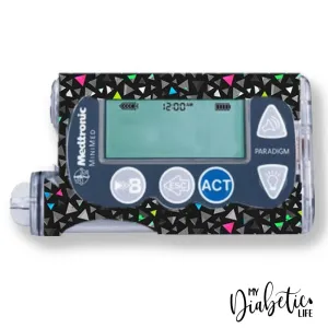 Neon Triangles - Medtronic Paradigm Series 7 Sticker