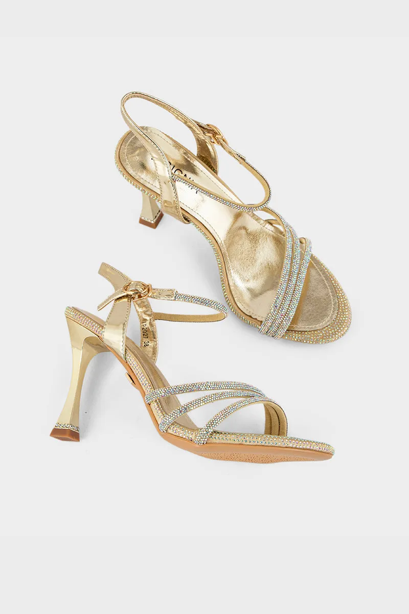 Party Wear Sandal IP2027-Golden