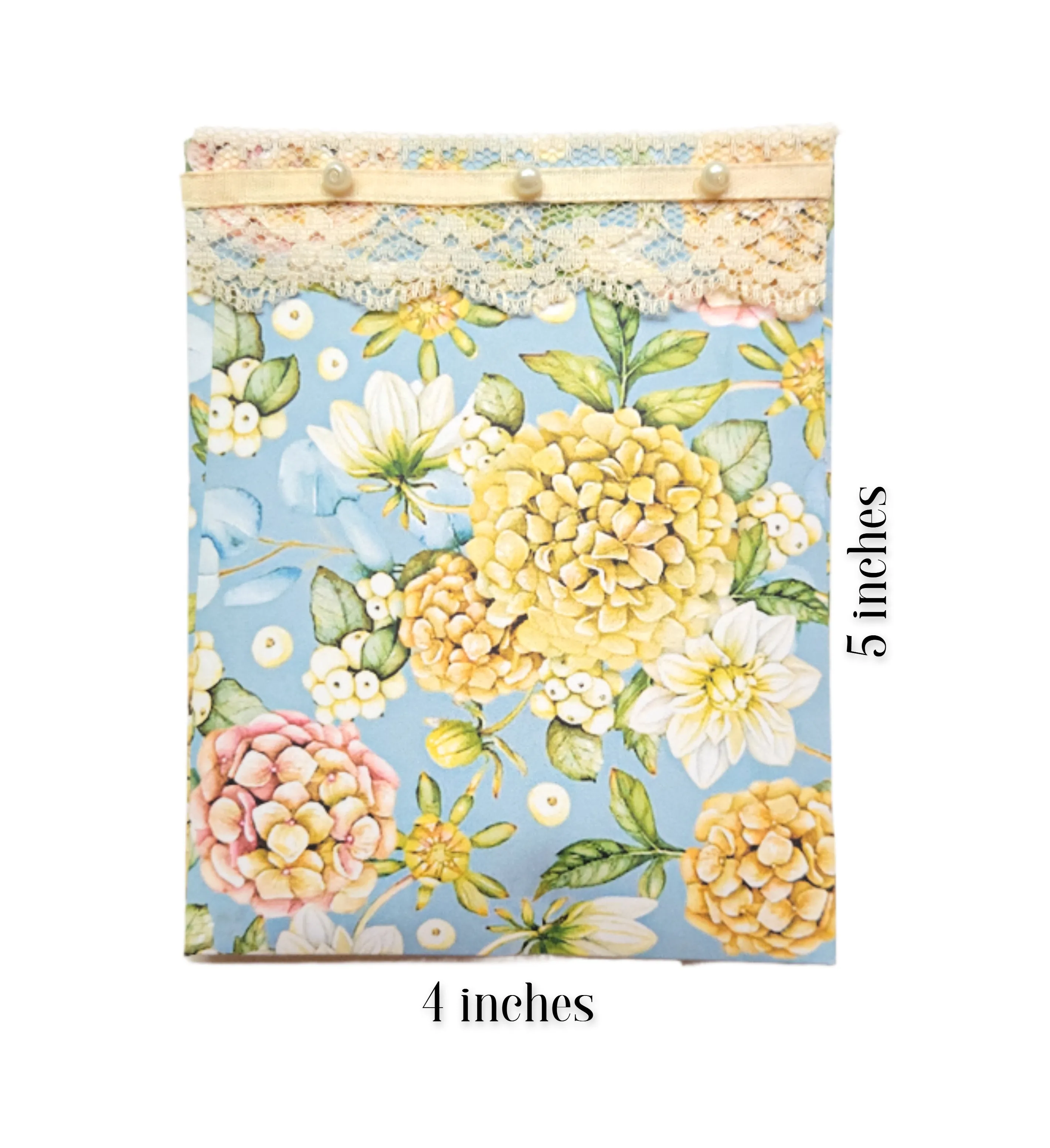 Pearls & Lace Chamomile Scented Drawer, Closet & Car Sachets, Large Size 4" x 5", 3-Pack