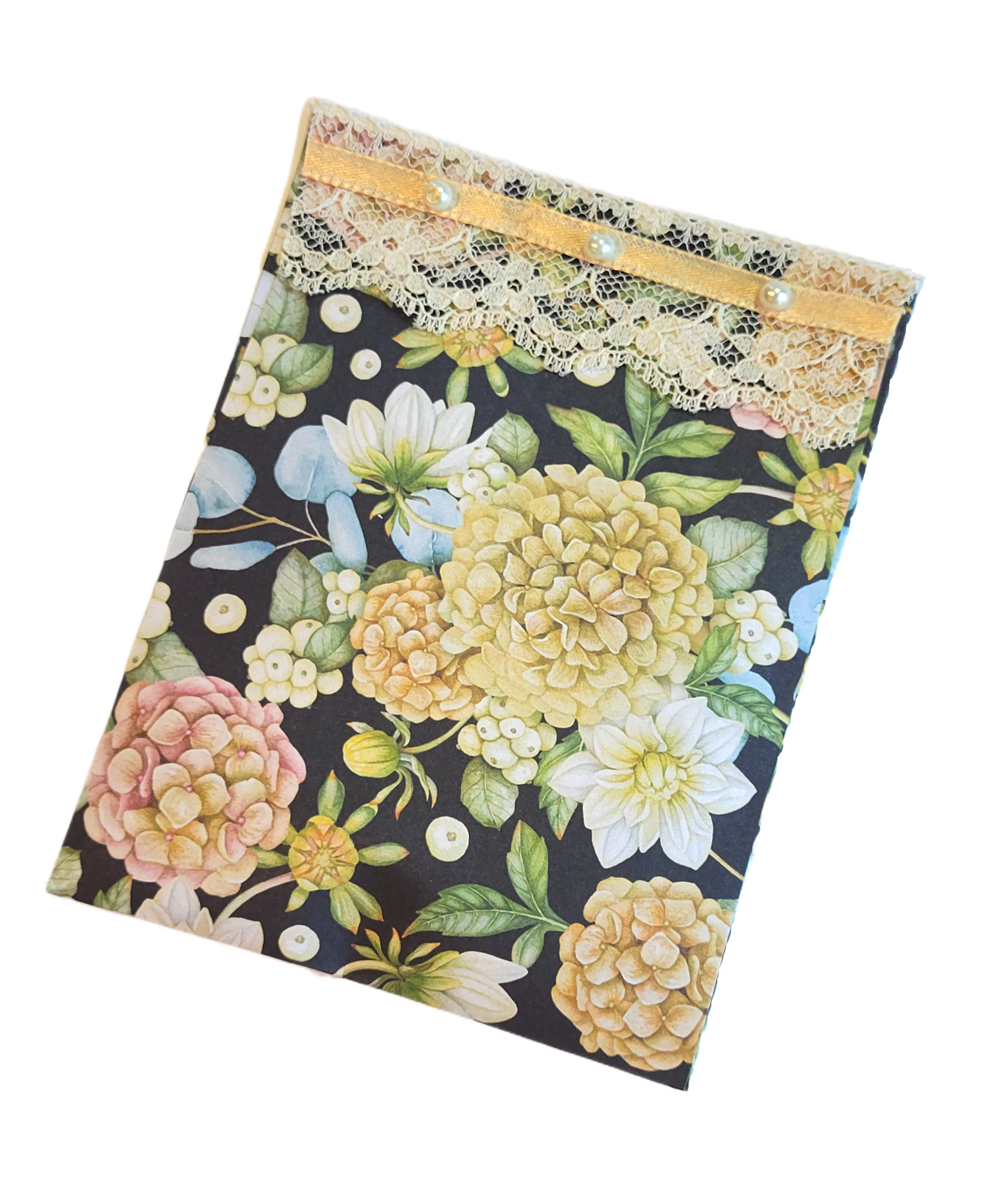 Pearls & Lace Chamomile Scented Drawer, Closet & Car Sachets, Large Size 4" x 5", 3-Pack