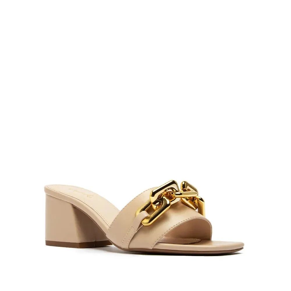 Qupid Open-Toed Heels (in Nude)
