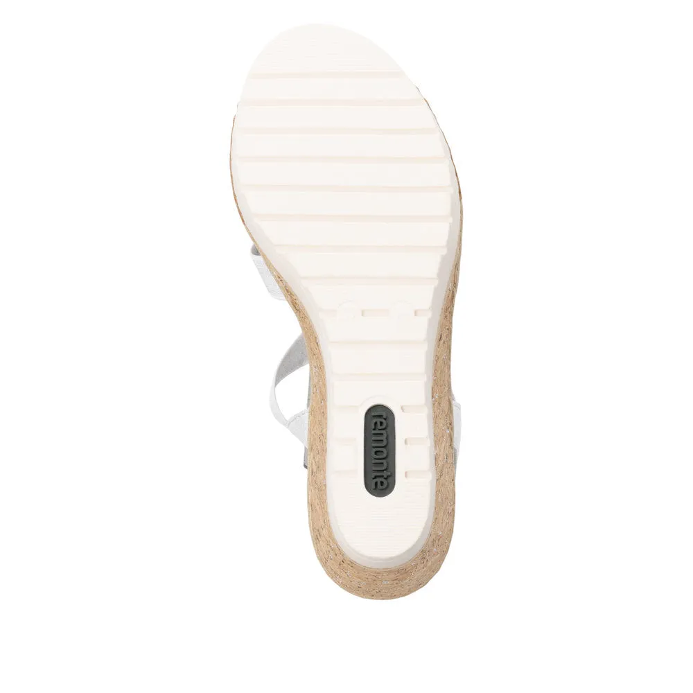 Remonte - R6264 Low Wedge Comfort Sandal Silver