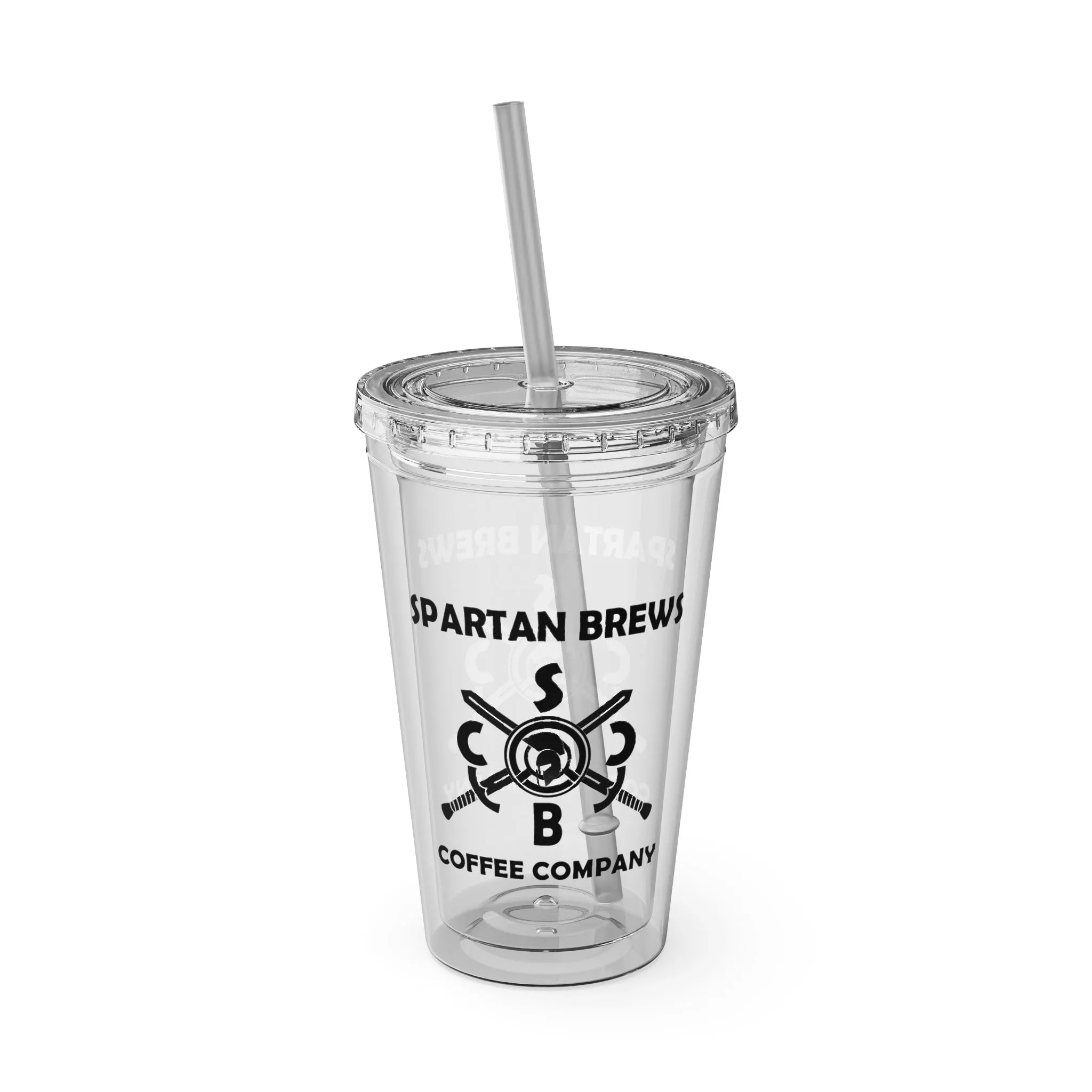 SBCC Cold Drink Tumbler with Straw, 16oz