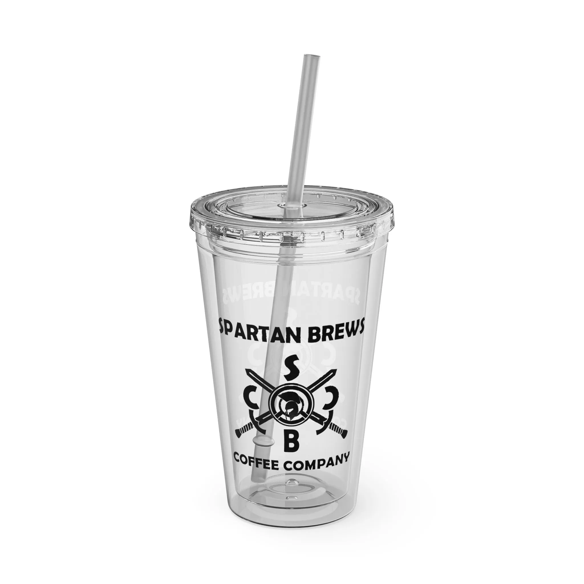 SBCC Cold Drink Tumbler with Straw, 16oz