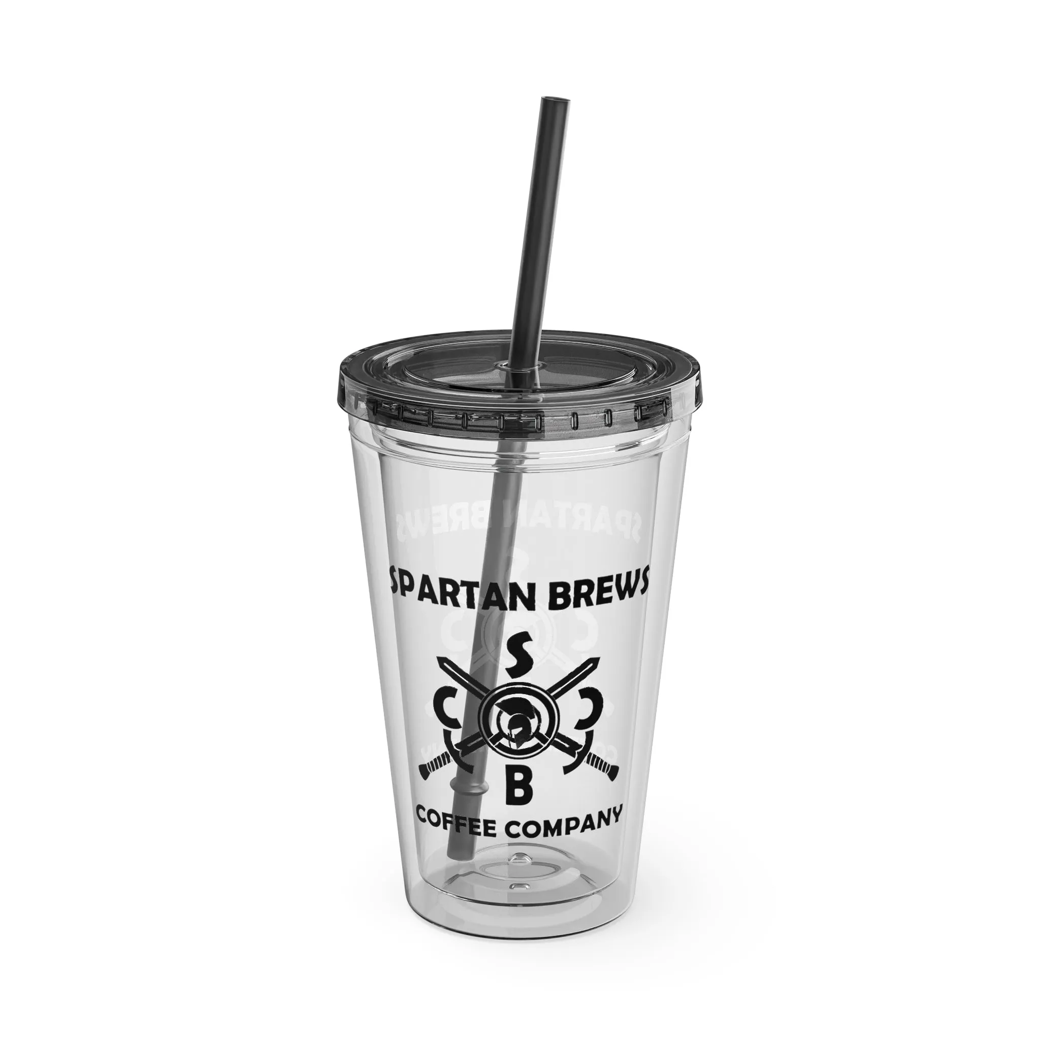 SBCC Cold Drink Tumbler with Straw, 16oz
