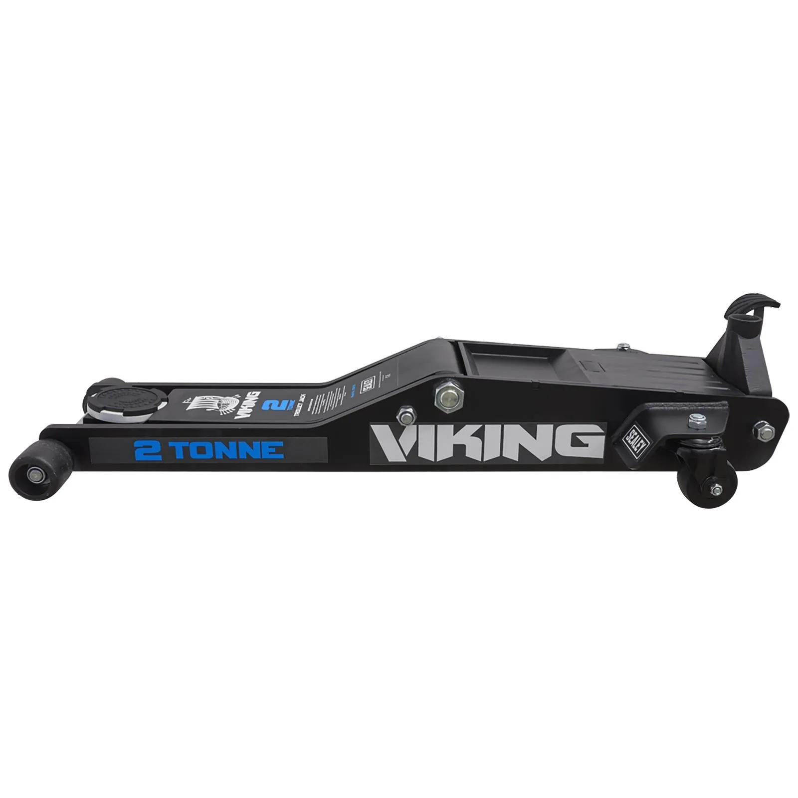 Sealey Viking 2 Tonne Low Entry Long Reach Trolley Jack with Rocket Lift