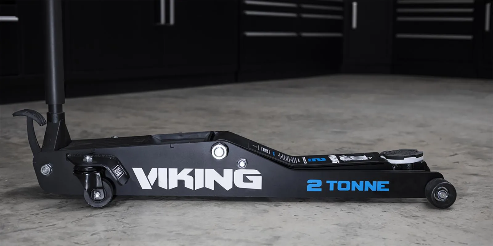 Sealey Viking 2 Tonne Low Entry Long Reach Trolley Jack with Rocket Lift