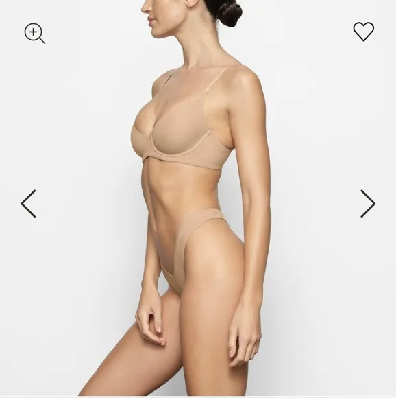 SKIMS Fits Everybody Unlined Demi Bra Size:34D Onyx