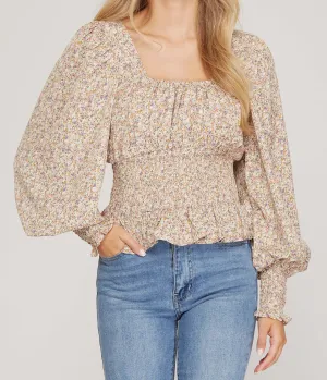 SOFIA TOP - TAUPE