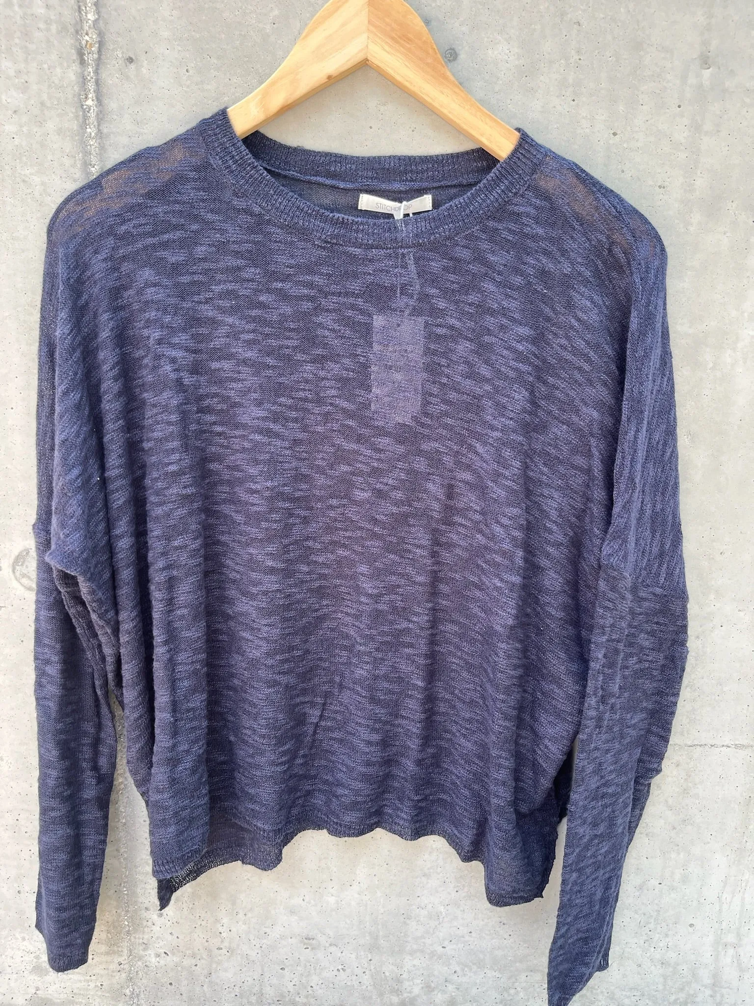 Stitch Drop Sandcastle Sweater Midnight Blue