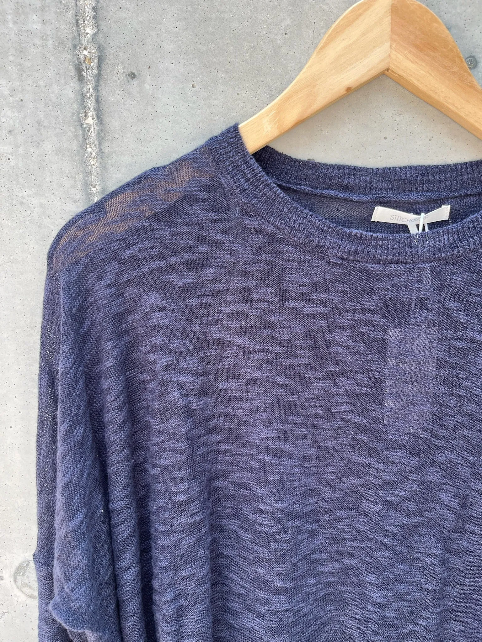 Stitch Drop Sandcastle Sweater Midnight Blue