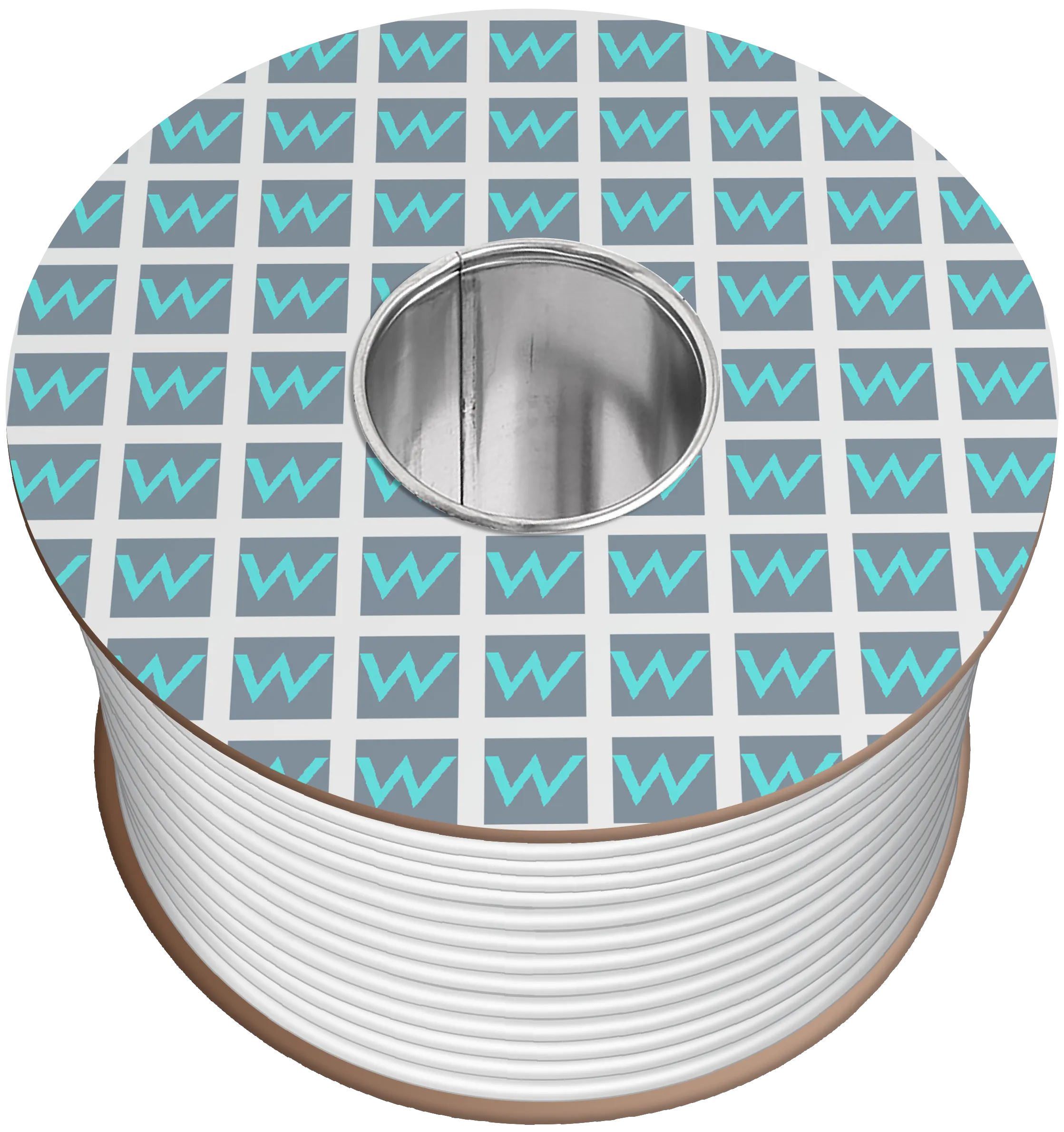 Time 3184Y 4 Core Round Flexible 1.0mm White Cable - 100M