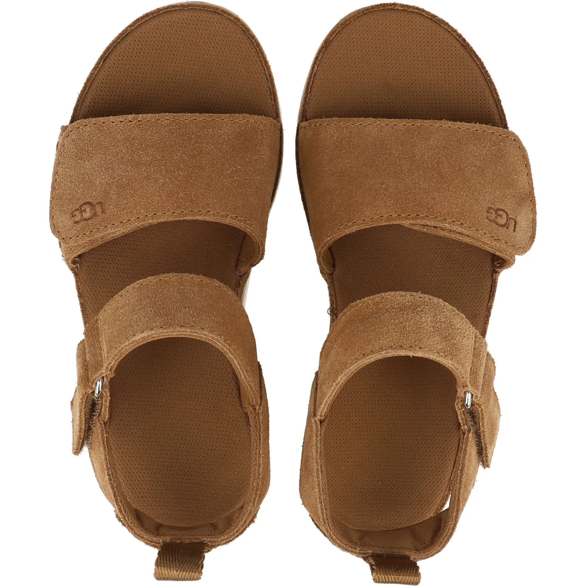 UGG Goldenstar K Chestnut Suede Platform Sandals