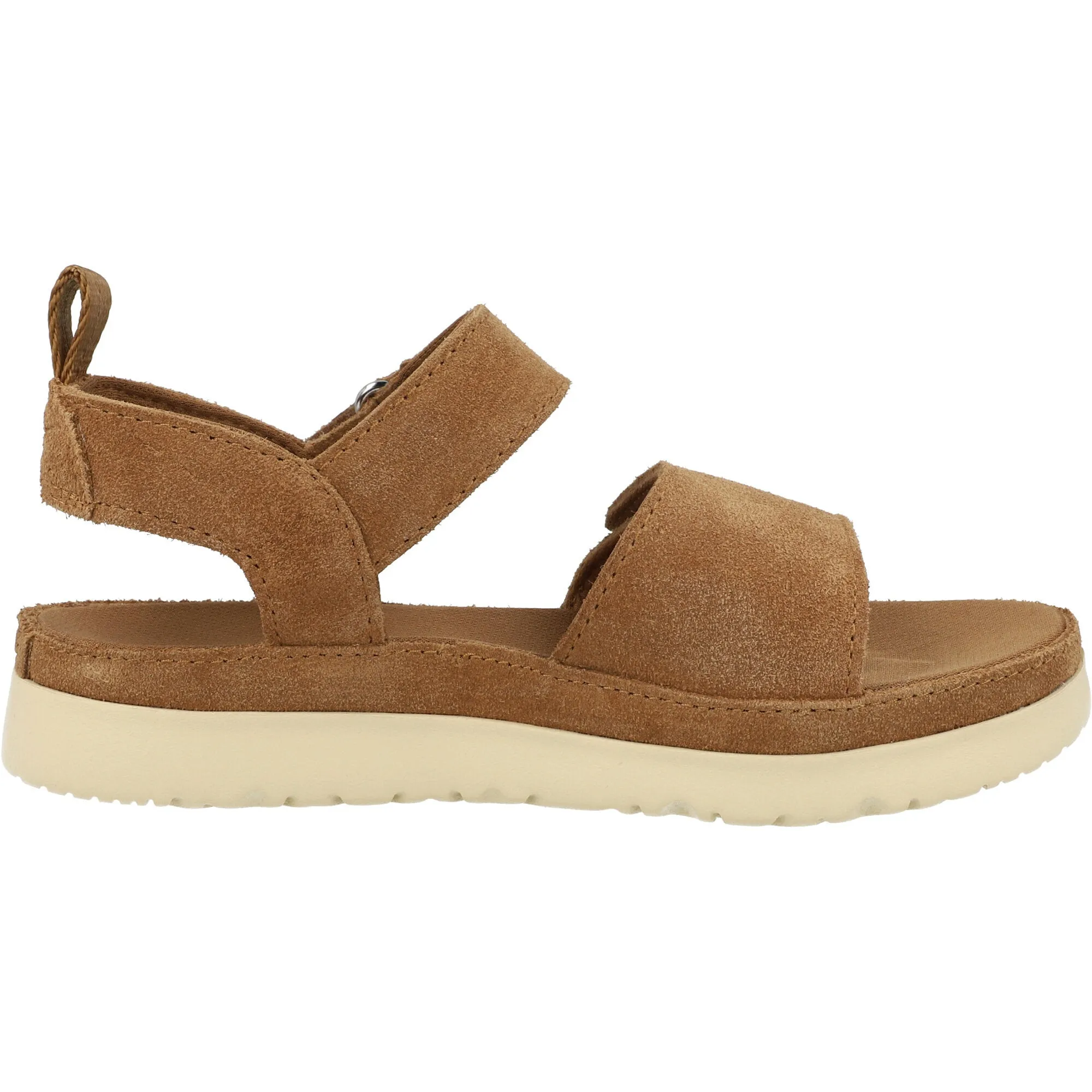 UGG Goldenstar K Chestnut Suede Platform Sandals