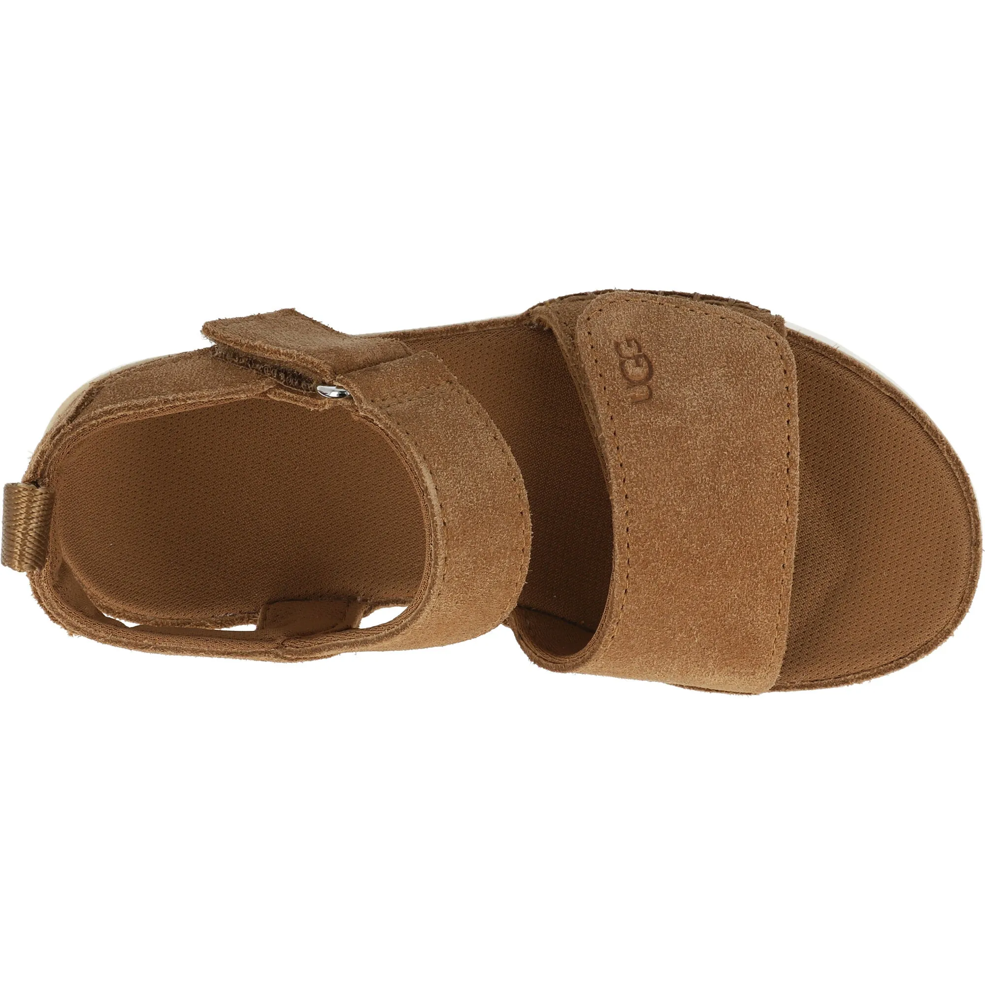 UGG Goldenstar K Chestnut Suede Platform Sandals