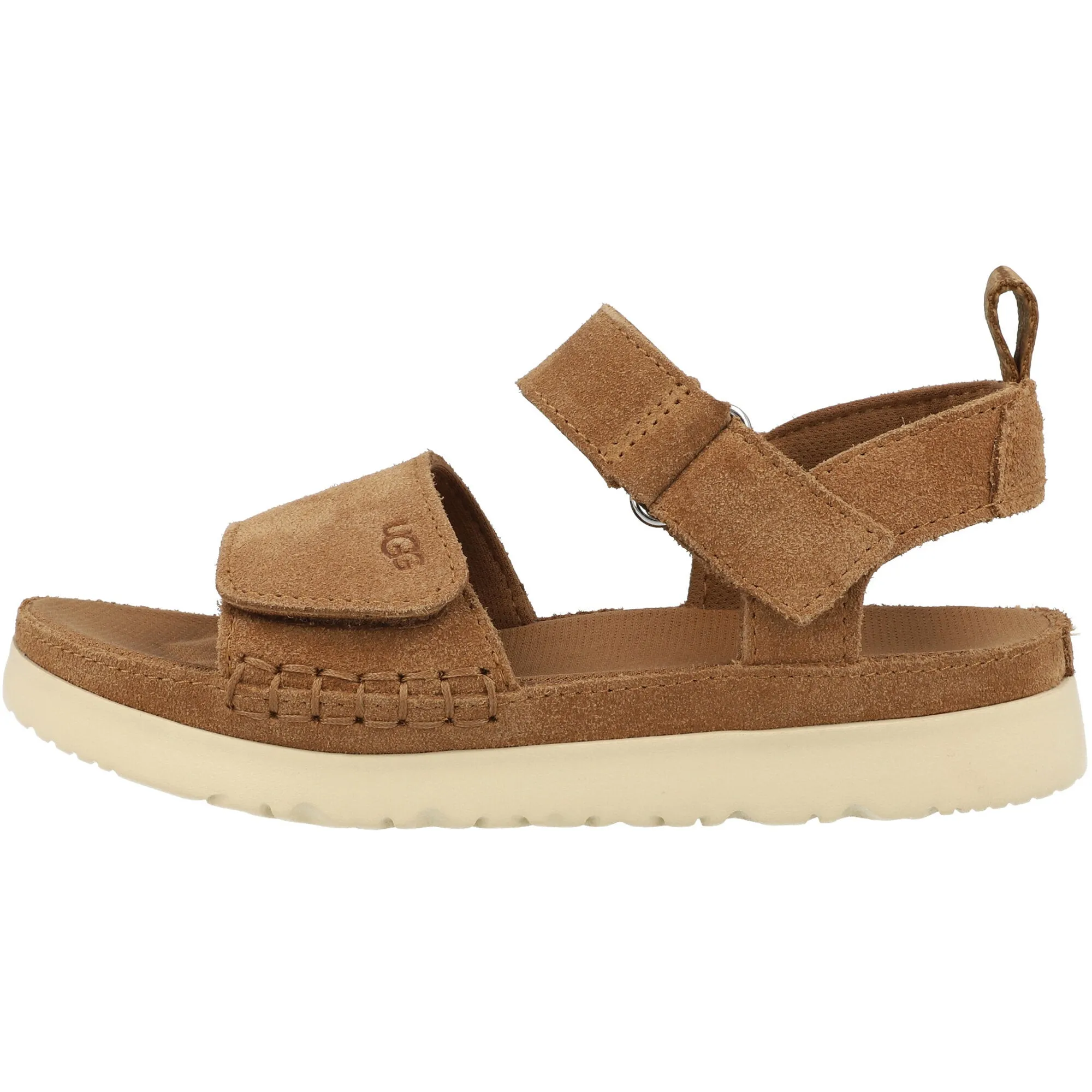 UGG Goldenstar K Chestnut Suede Platform Sandals