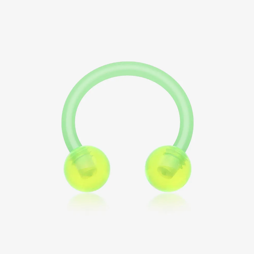 UV Acrylic Flexible Shaft Horseshoe Circular Barbell