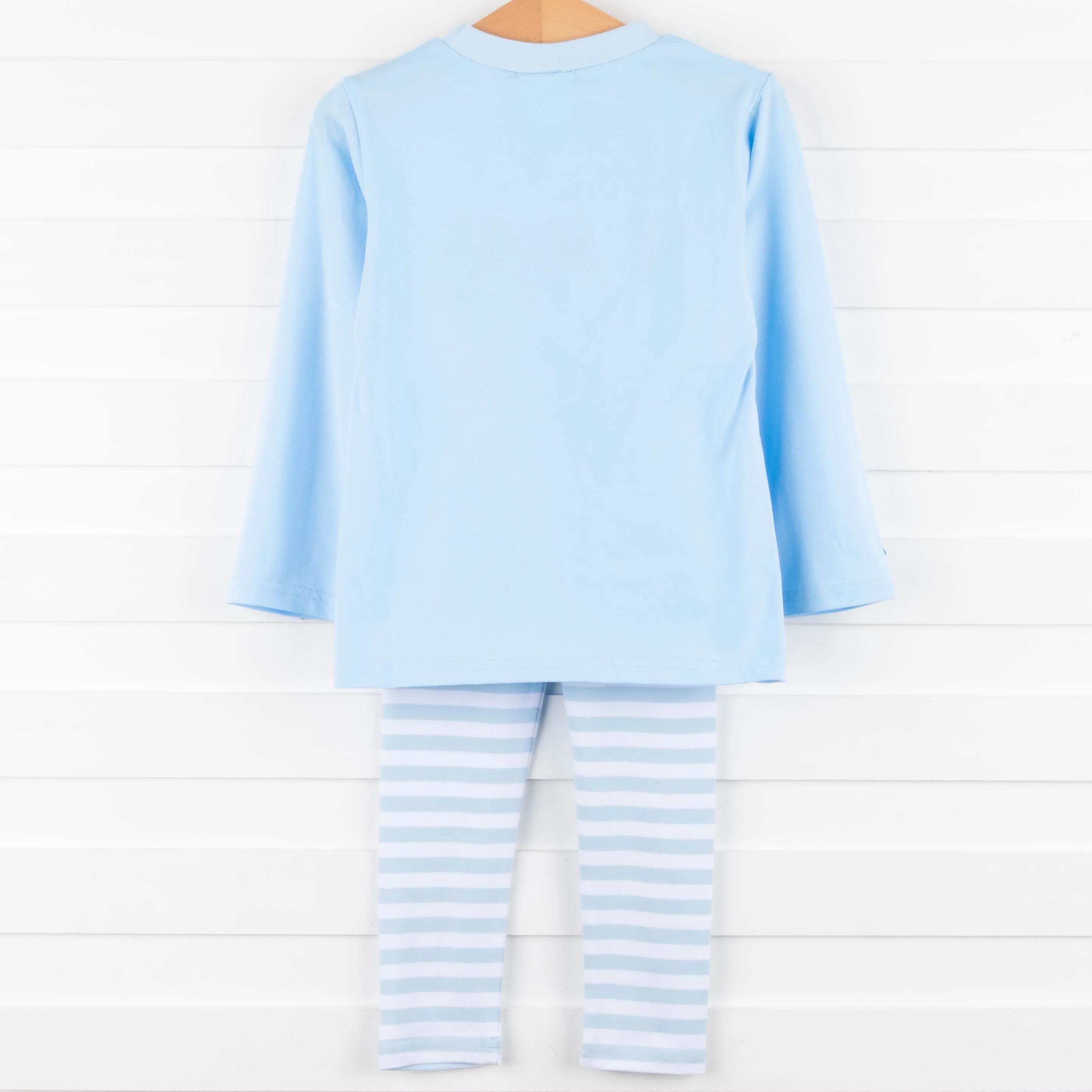 Warm Wishes Applique Pant Set, Blue