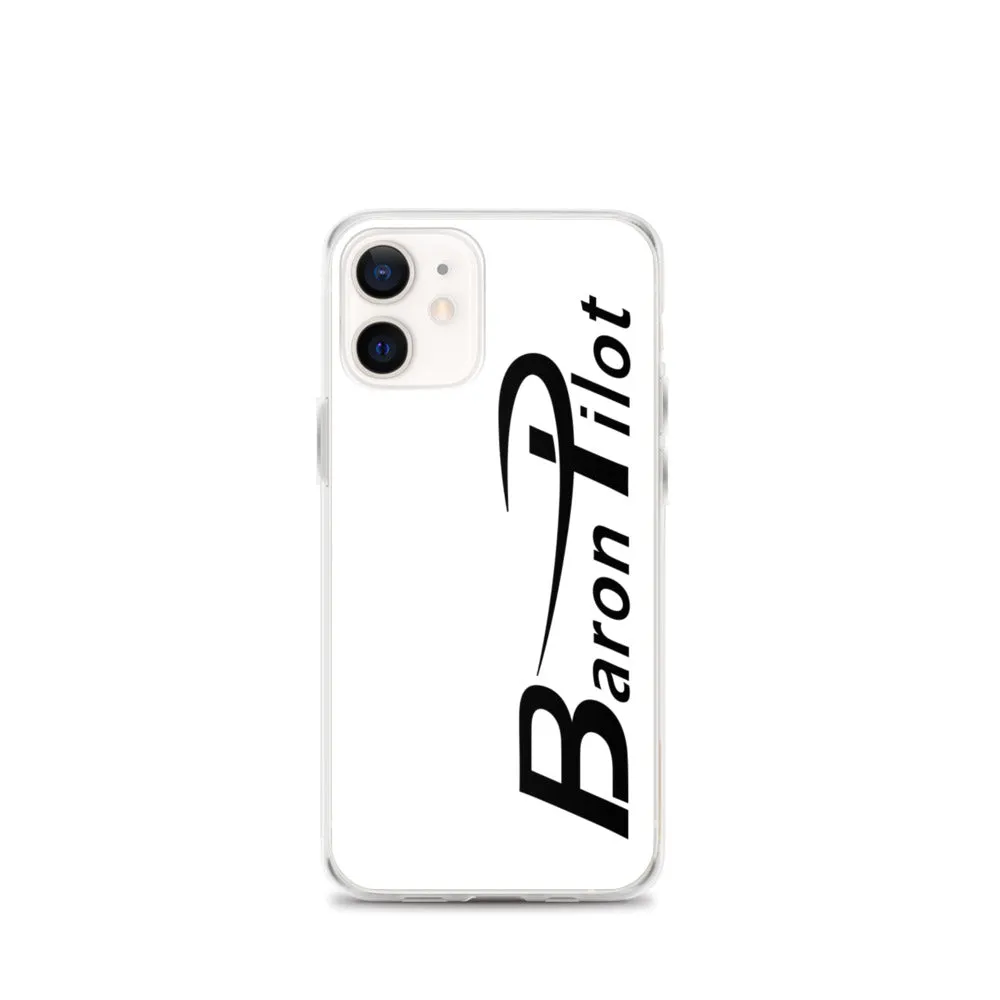White Baron Pilot iPhone Case - Black Font