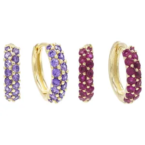 Wide Huggie Earring Combo Set