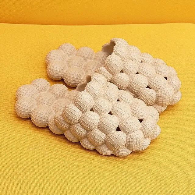 Women Foot Massage Slippers Couple Bubble Slides