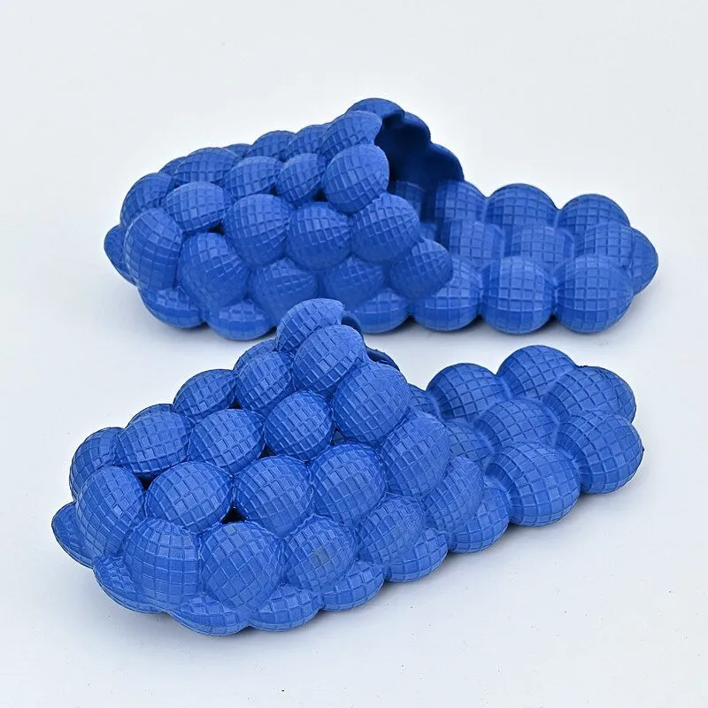 Women Foot Massage Slippers Couple Bubble Slides