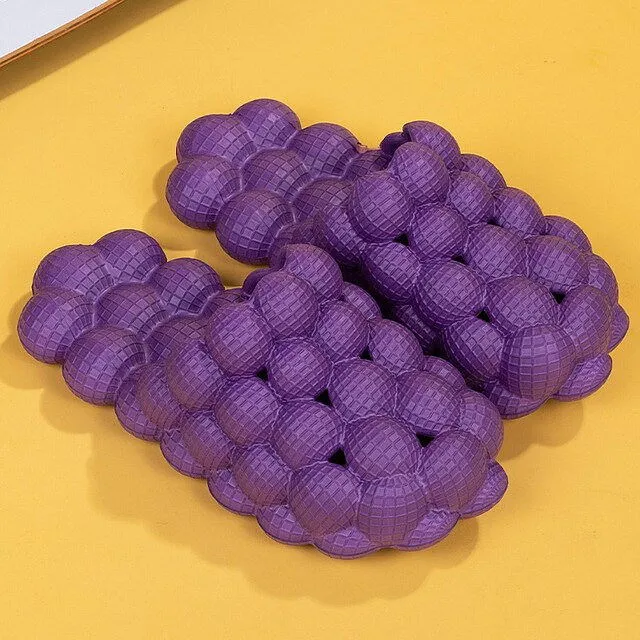 Women Foot Massage Slippers Couple Bubble Slides
