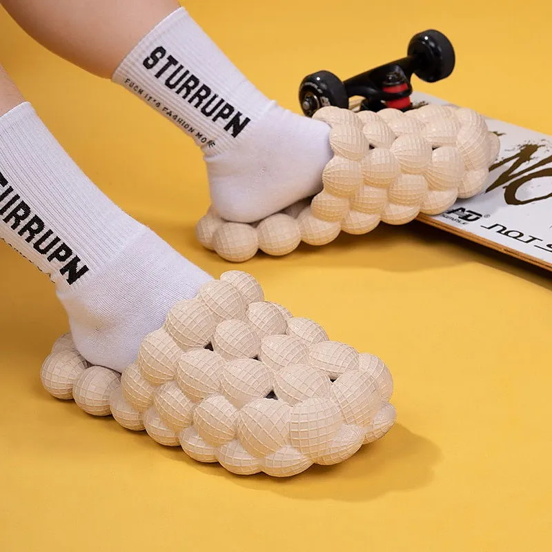 Women Foot Massage Slippers Couple Bubble Slides