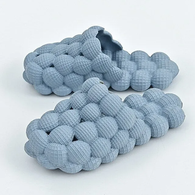 Women Foot Massage Slippers Couple Bubble Slides
