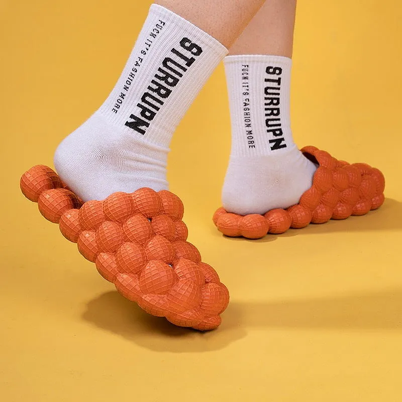 Women Foot Massage Slippers Couple Bubble Slides