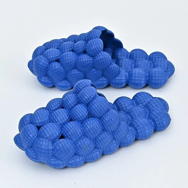 Women Foot Massage Slippers Couple Bubble Slides