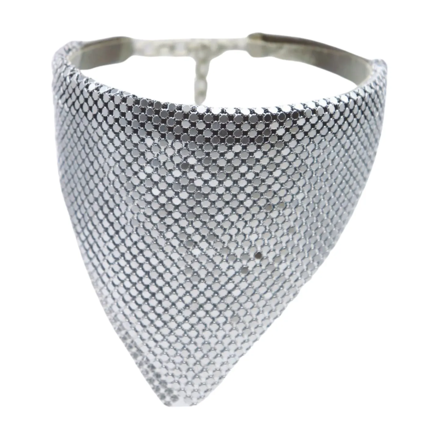 Women Silver Mesh Metal Bandana Style Boot Chain Bracelet