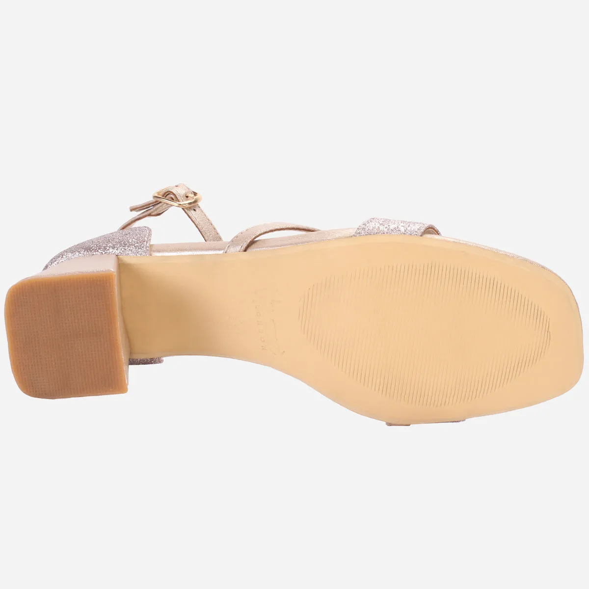 Womens "KAPUA" Shimmery Block Heel Sandals