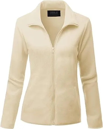 Women's Soft Polar Fleece Jacket – Full-Zip High-Collar Warm Outerwear