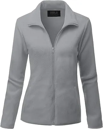 Women's Soft Polar Fleece Jacket – Full-Zip High-Collar Warm Outerwear