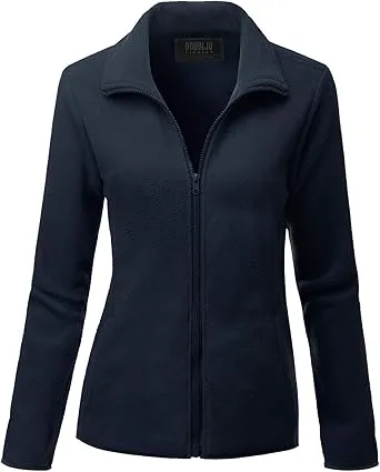 Women's Soft Polar Fleece Jacket – Full-Zip High-Collar Warm Outerwear