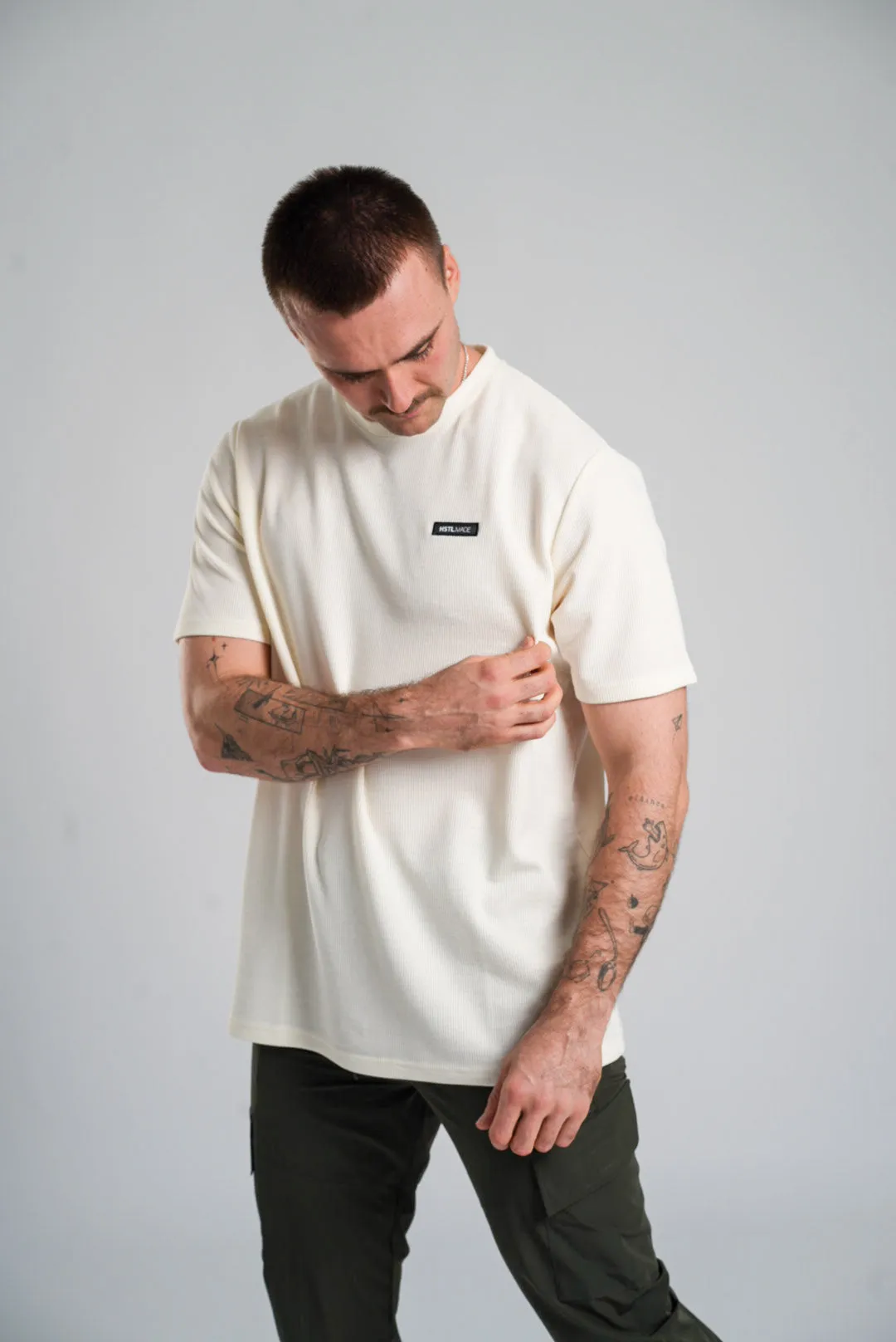 Woven Patch Waffle Tee