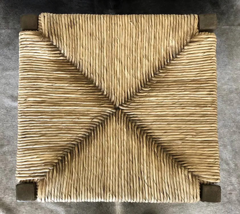 Woven Straw Seat Stool