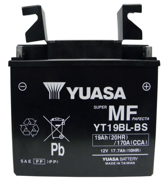 Yuasa Battery Maintenance Free AGM YT19BL-BS Part# YUAM6219BL
